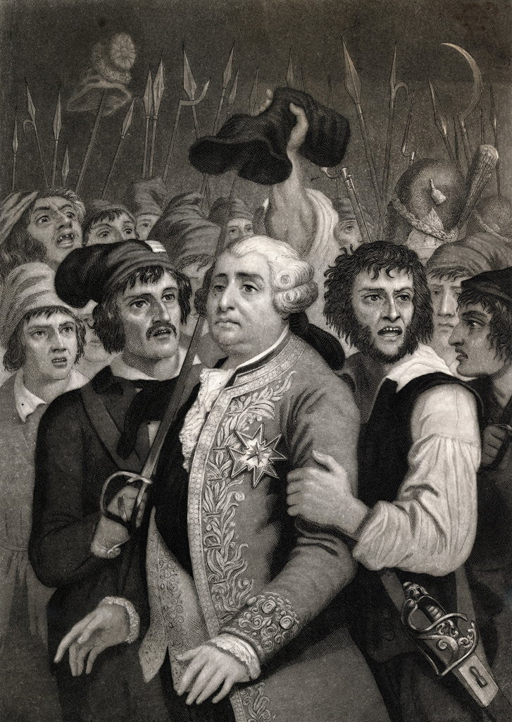 Detail of Louis XVI Being Threatened by Street Mob by Corbis