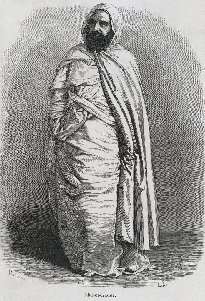 Detail of Portrait of Algerian Leader Abdelkader in Swaddling Garments by Corbis