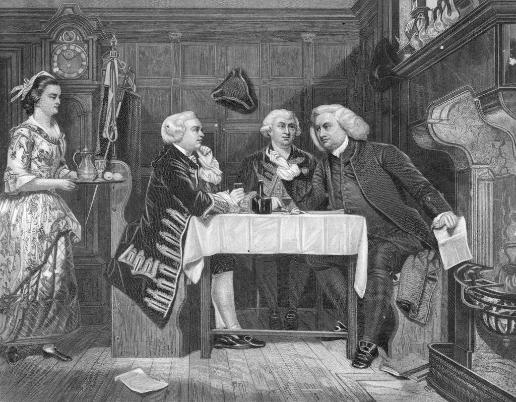 Detail of Oliver Goldsmith with James Boswell and Samuel Johnson by Anonymous