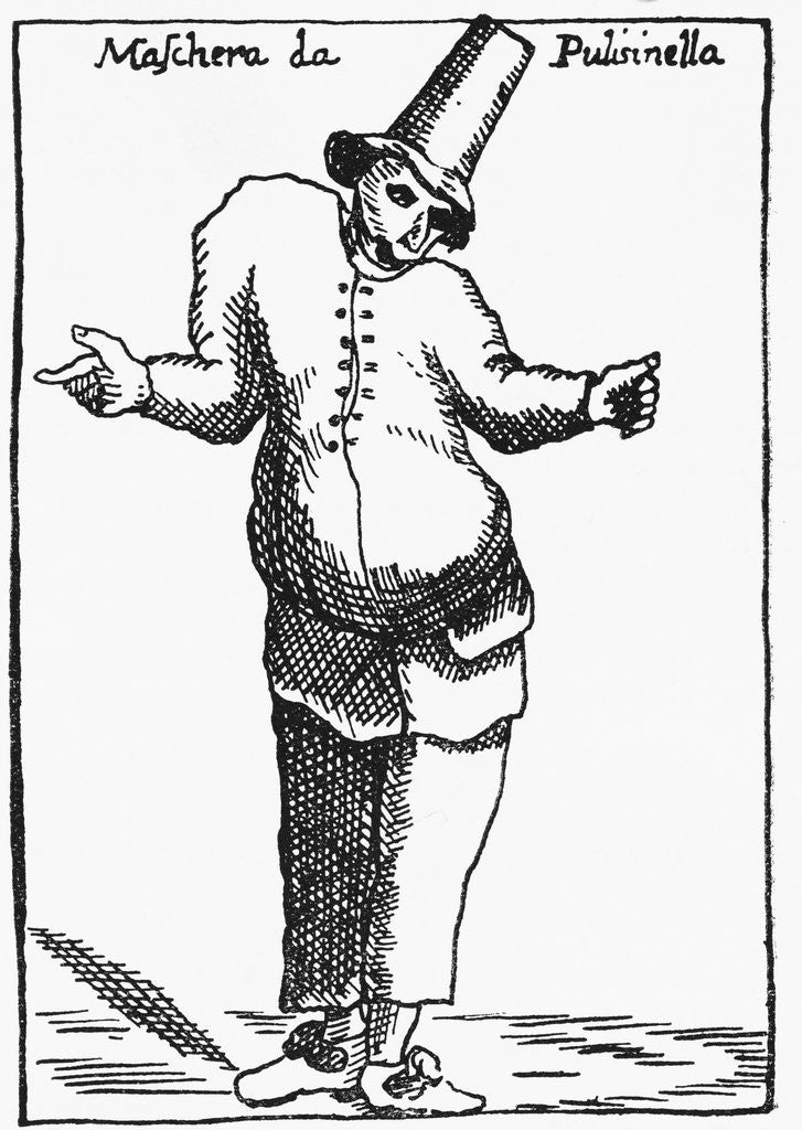 Detail of Illustration of Early Costume for Italian Carnival by Anonymous