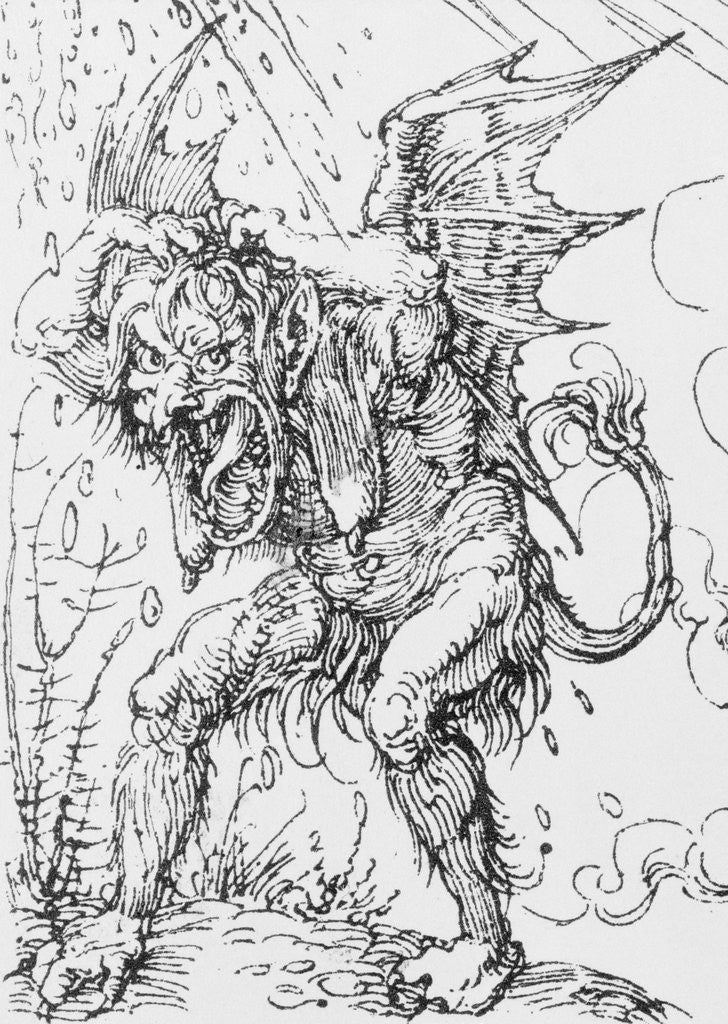Detail of Depiction of Satan by Anonymous