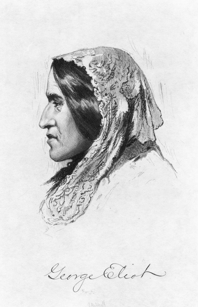 Detail of Portrait of George Eliot by Anonymous