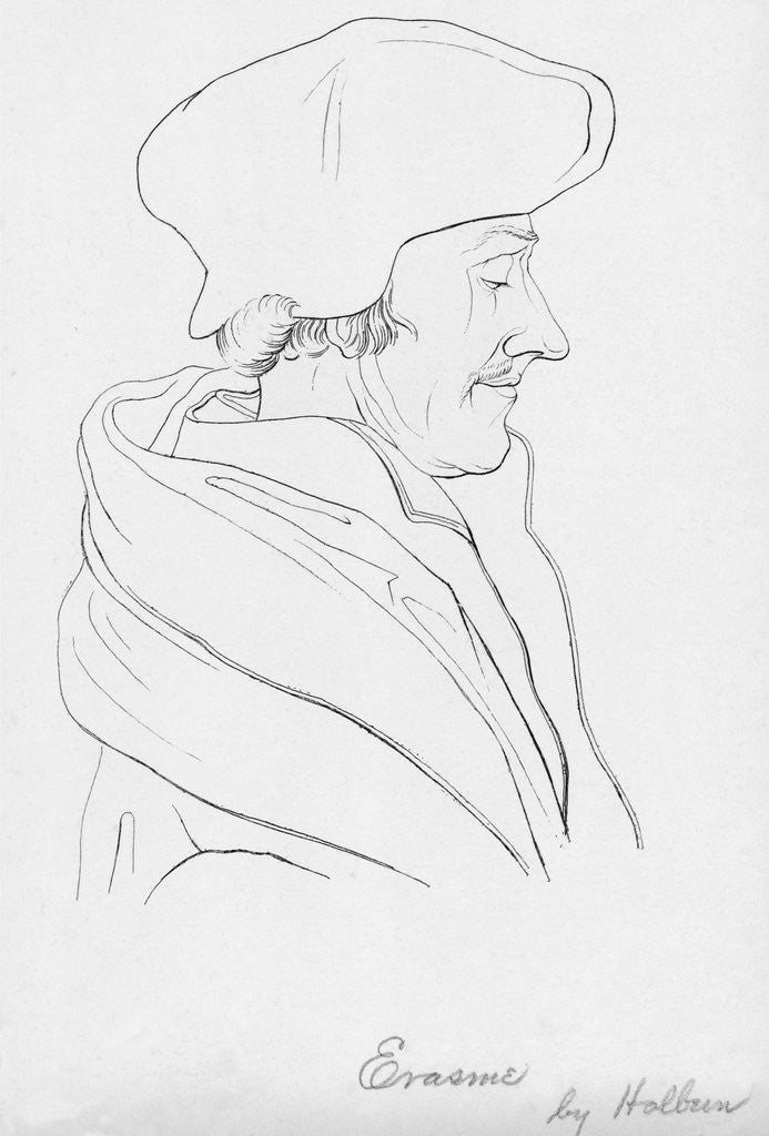 Detail of Portrait of Desiderius Erasmus by Anonymous