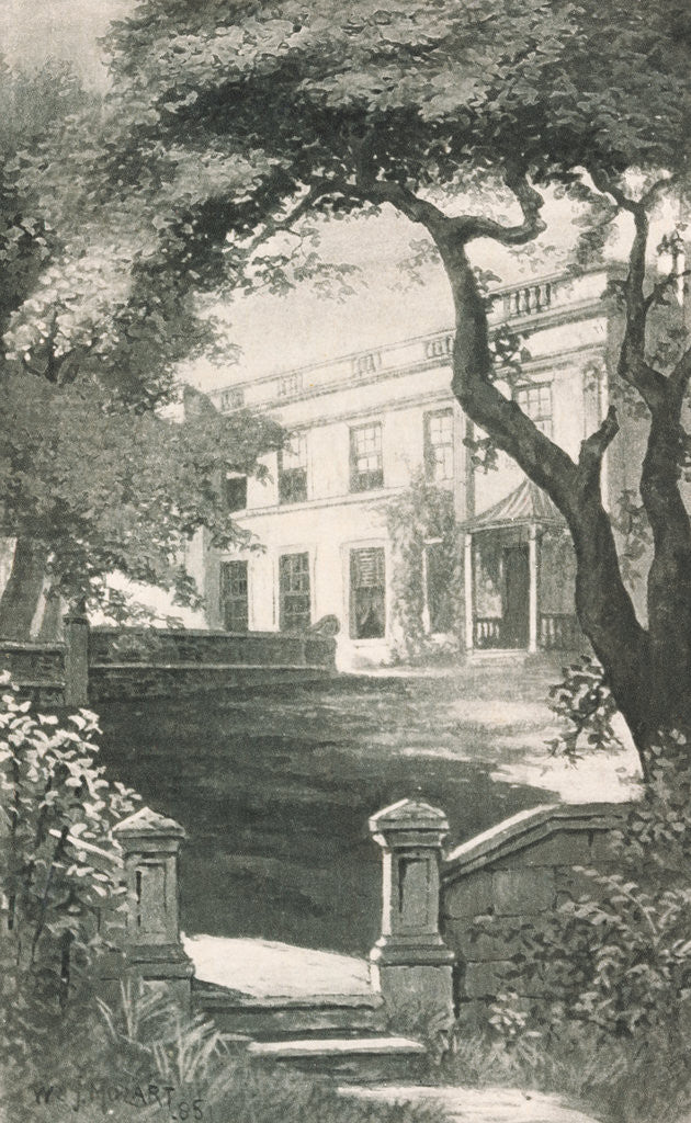 Detail of Illustrated Exterior of British Author George Eliot's Home by Anonymous