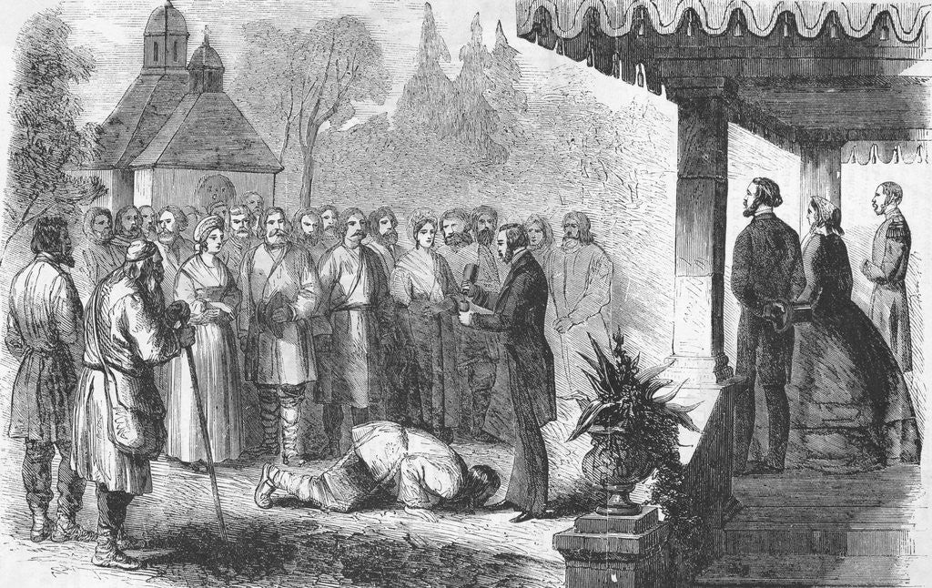 Detail of Serf Being Freed at Ceremony by Anonymous