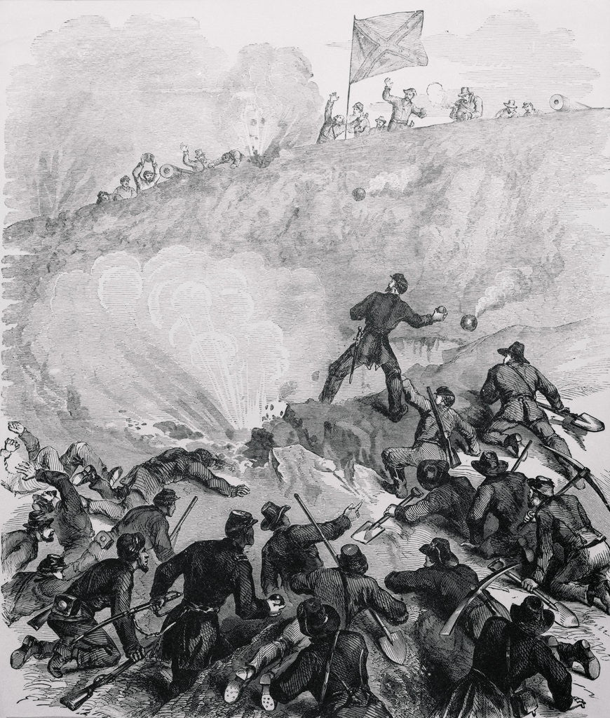 Detail of Soldiers Throwing Hand Grenades by Anonymous