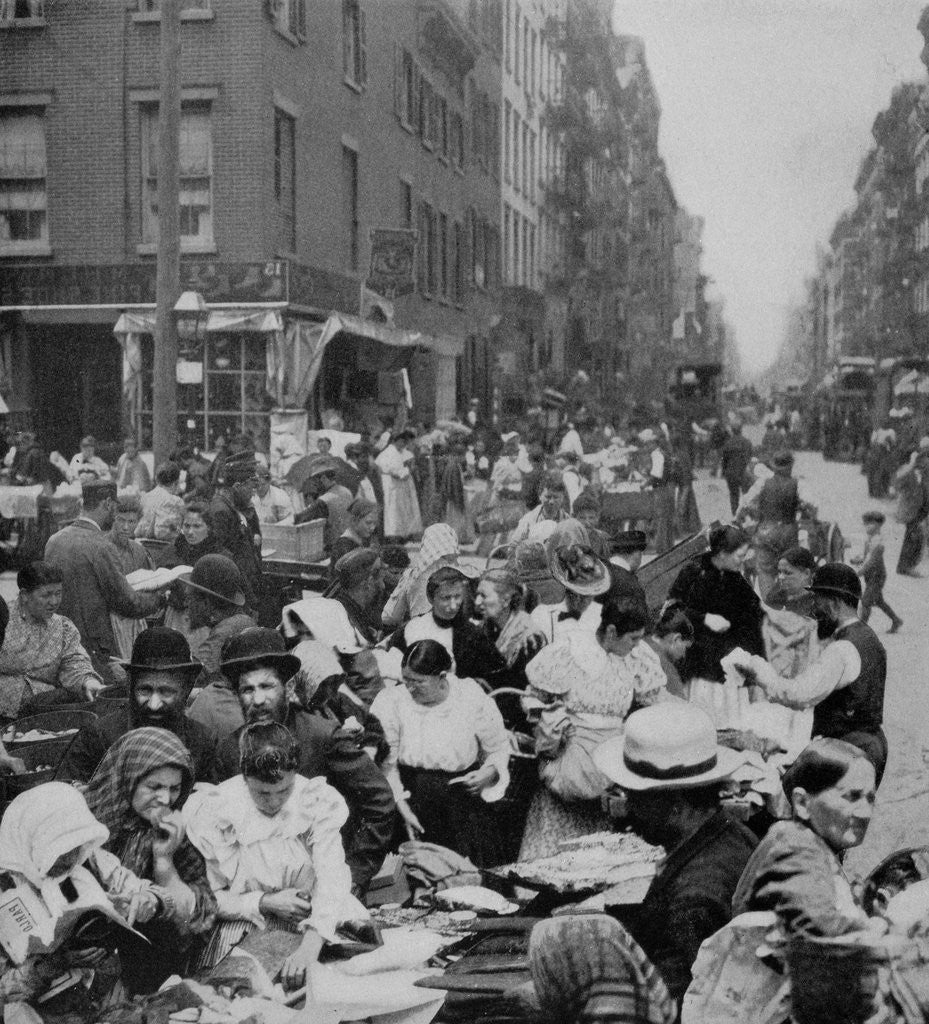 Detail of Immigrants on the Lower East Side by Corbis