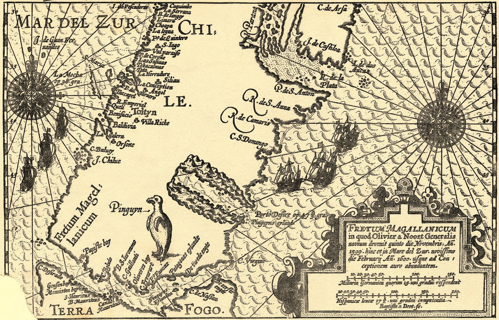 Detail of Map of Patagonia by Anonymous