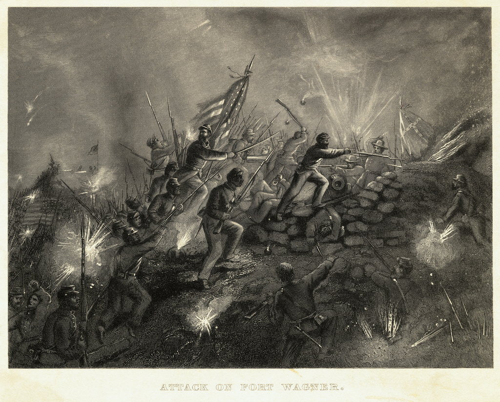 Detail of Attack on Fort Wagner During US Civil War by Anonymous