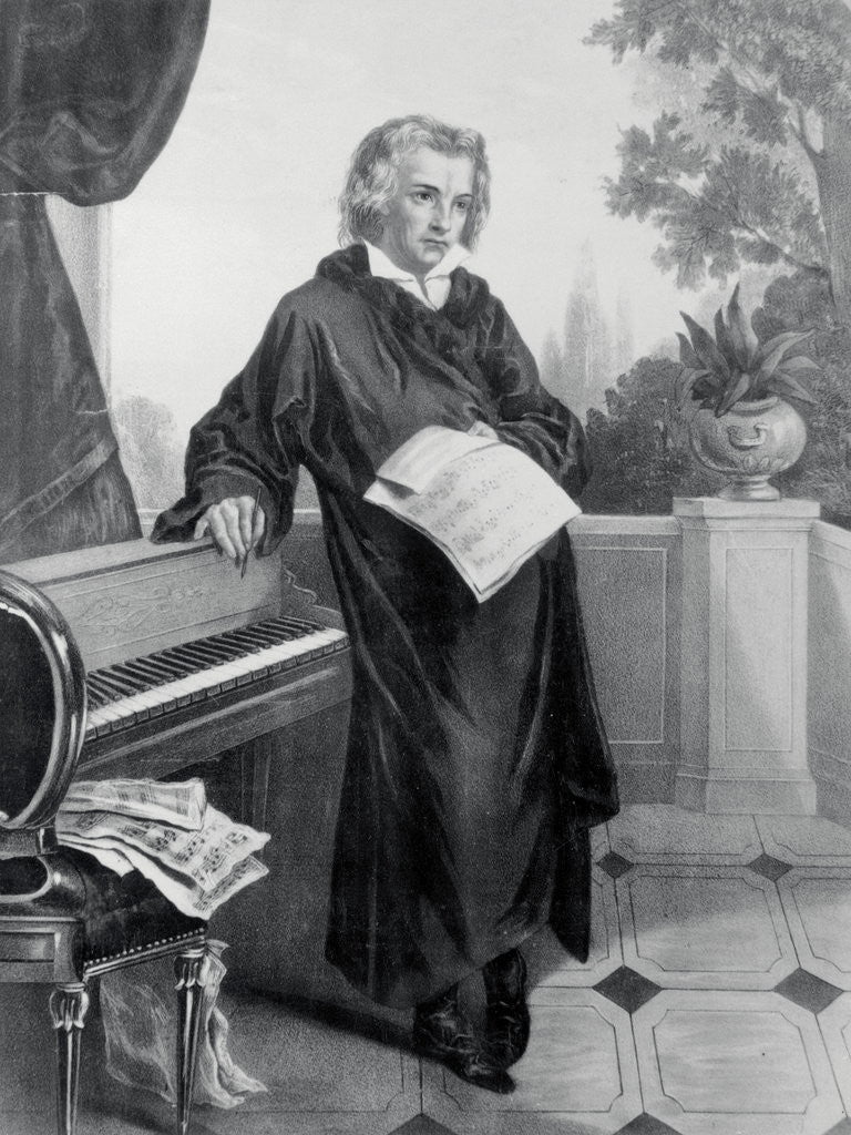 Detail of Drawing of Beethoven at Home by Anonymous