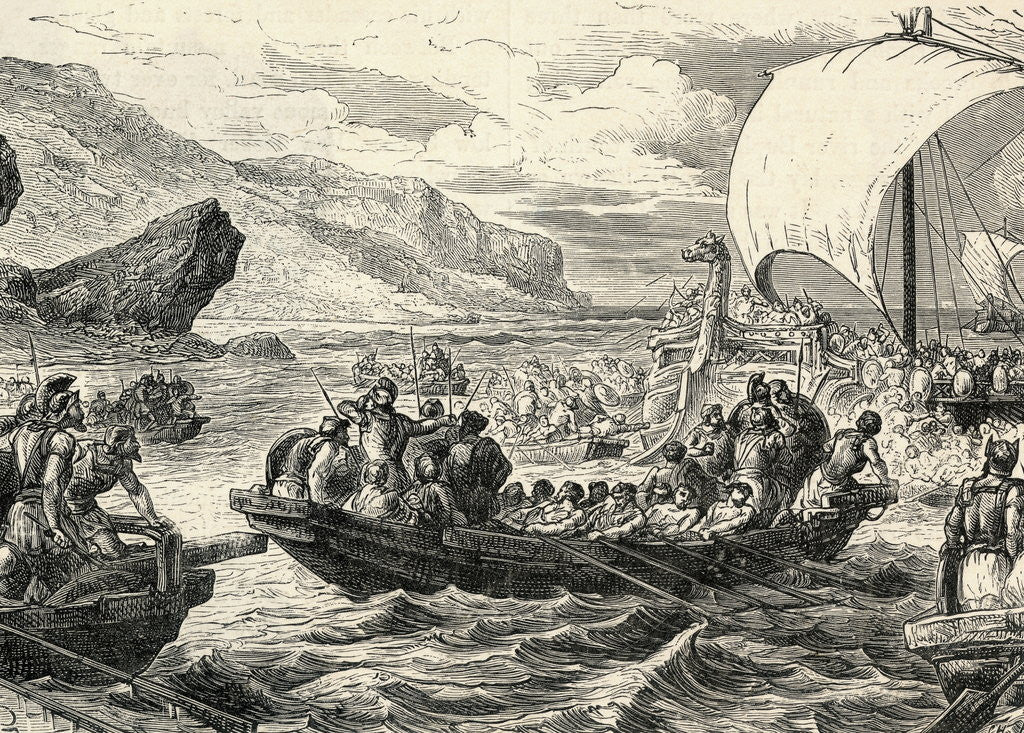 Detail of Phoenician Fleet Voyaging out to sea by Anonymous