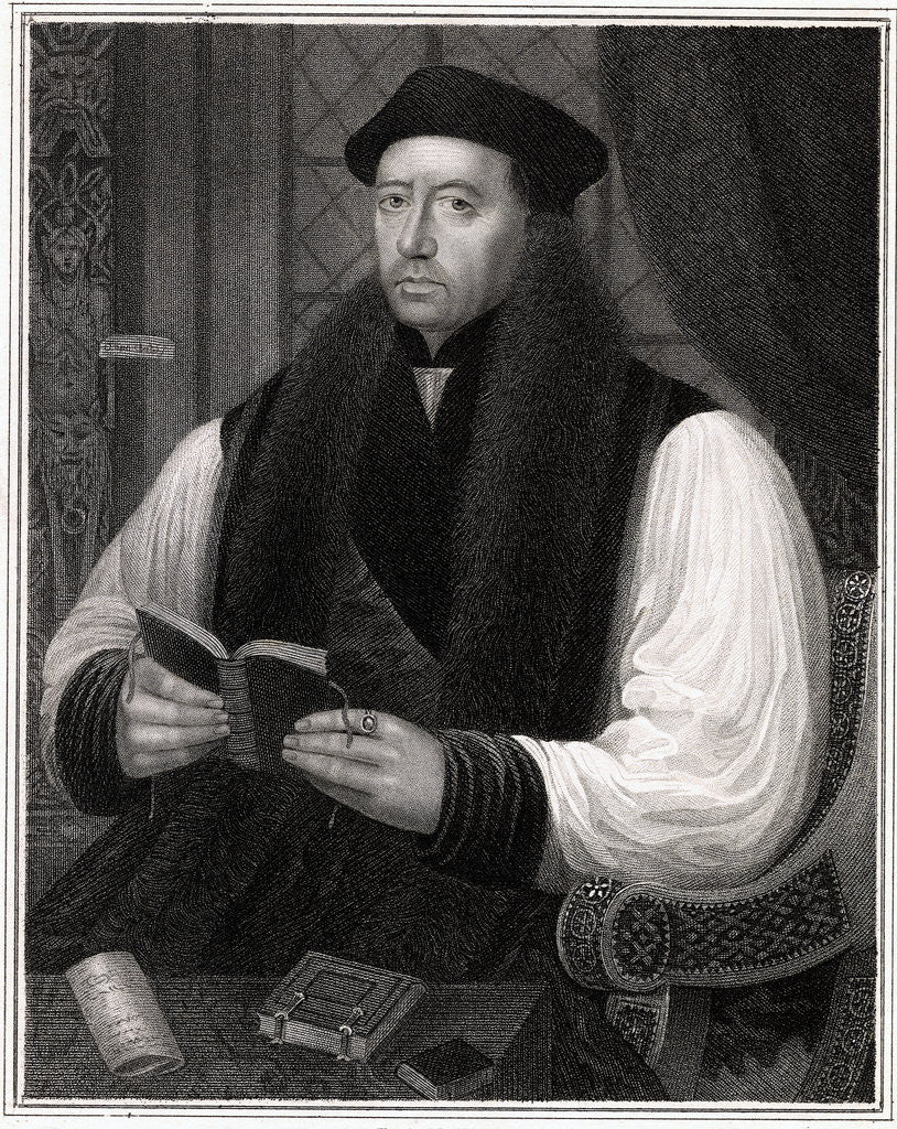 Detail of Thomas Cranmer Holding a Book by Anonymous