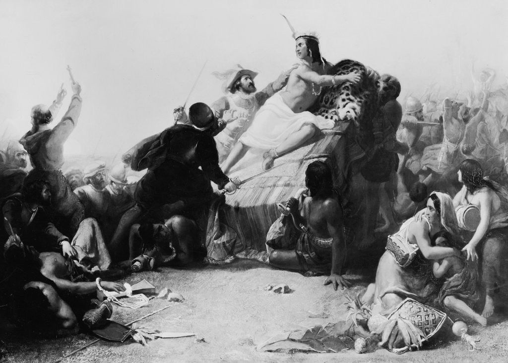 Detail of Pizarro Seizing the Inca of Peru by Anonymous