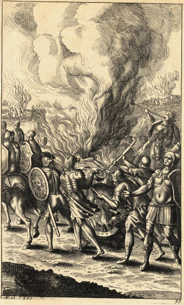 Detail of Roman War Scene from The Aneneid by Anonymous