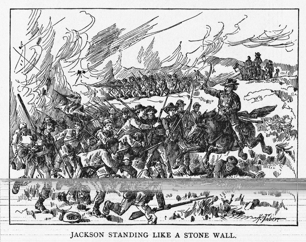 Detail of Stonewall Jackson in Battle Scene 