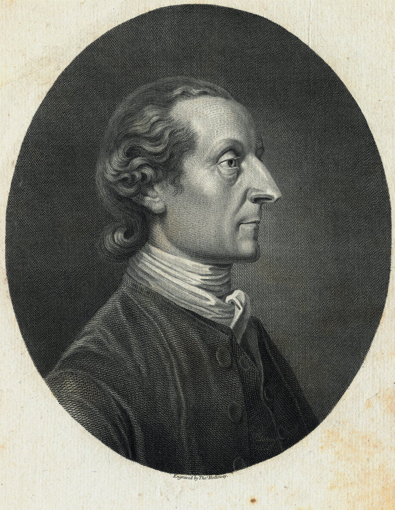 Detail of Portrait of Johann Kaspar Lavater by Anonymous