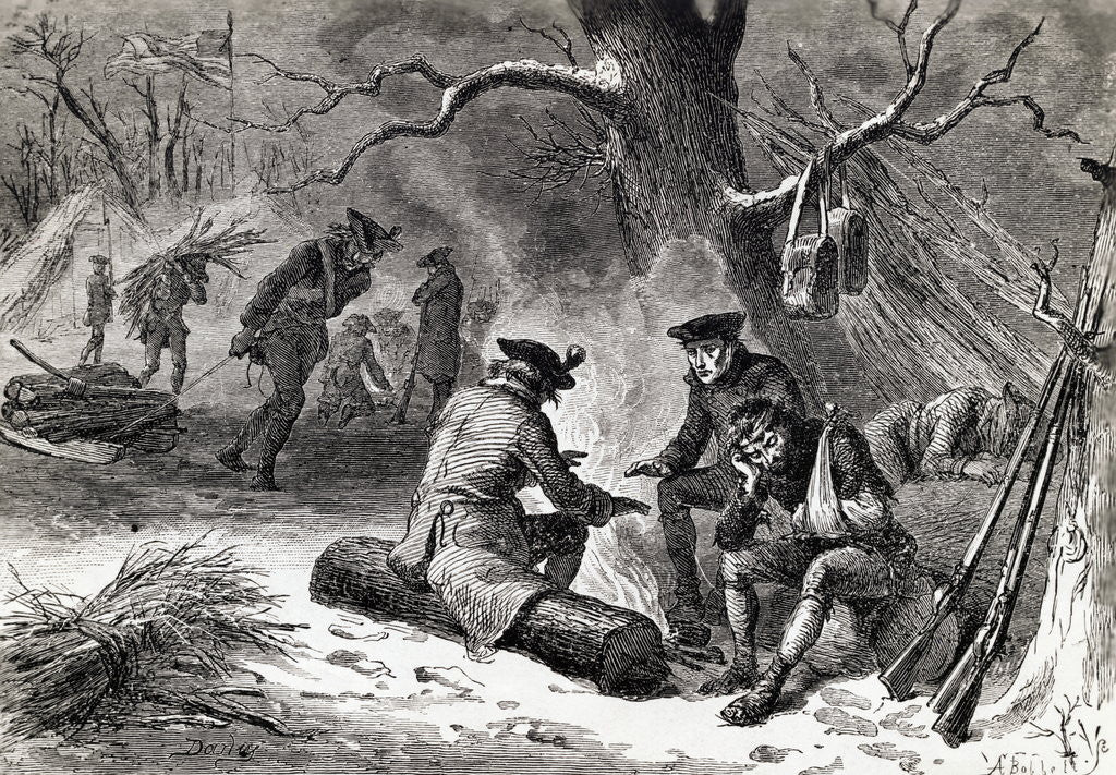 Detail of American Troops at Valley Forge by Anonymous