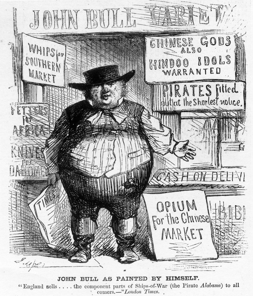 Detail of Cartoon Depicting English Characterization of John Bull as Painted by Himself by Anonymous