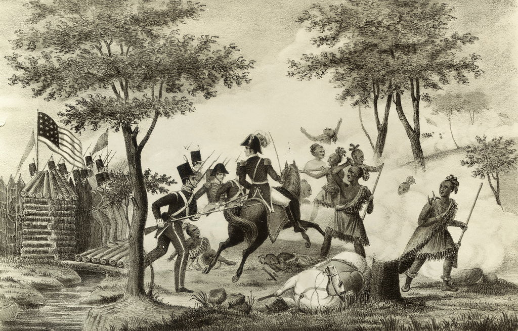 Detail of Siege of Fort Meigs During War of 1812 by Anonymous