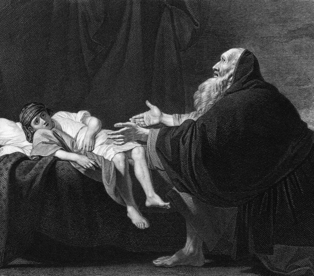 Detail of Elijah Raising the Son of the Widow by Anonymous