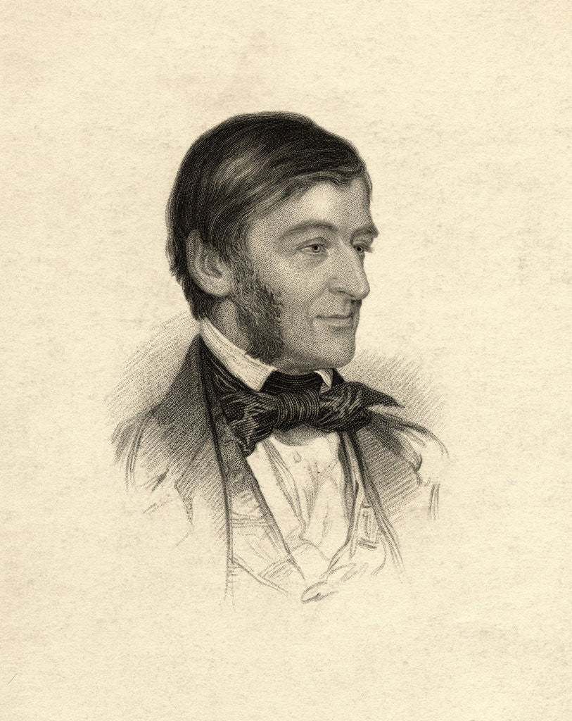 Detail of American Essayist and Poet Ralph Waldo Emerson by Anonymous