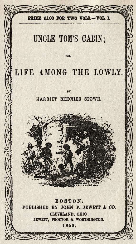 Detail of Title Page of Uncle Toms Cabin by Anonymous
