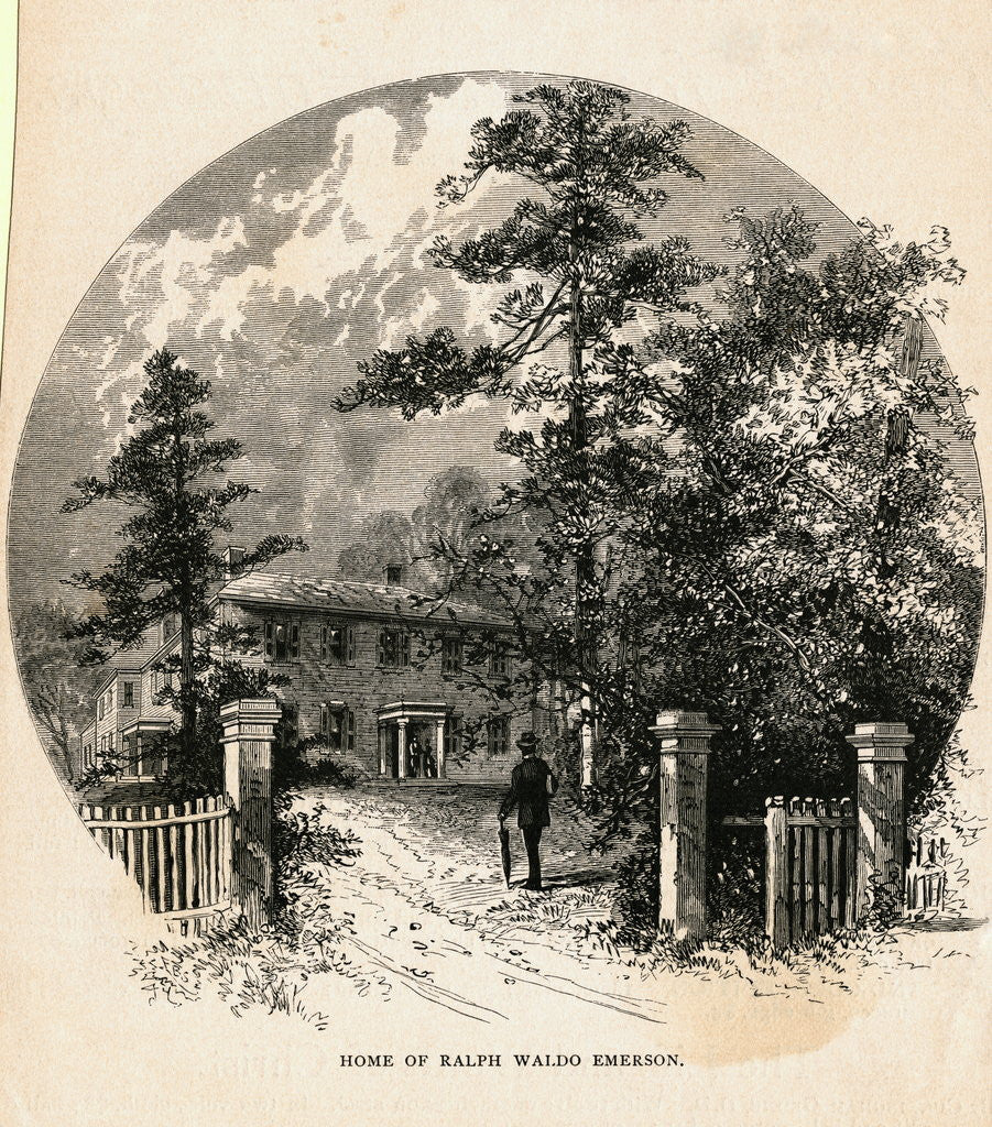 Detail of Home of American Essayist and Poet Ralph Waldo Emerson by Anonymous