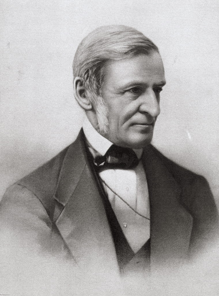 Detail of American Essayist and Poet Ralph Waldo Emerson by Anonymous