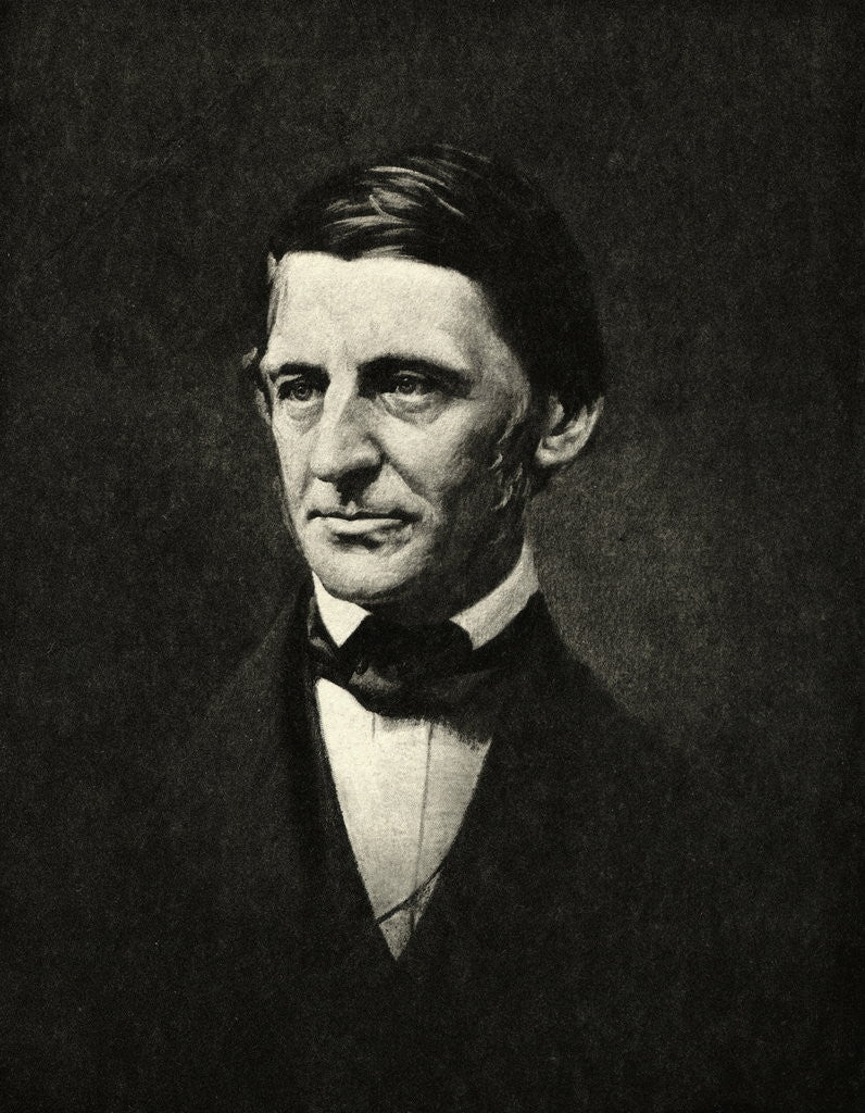 Detail of American Essayist and Poet Ralph Waldo Emerson by Anonymous