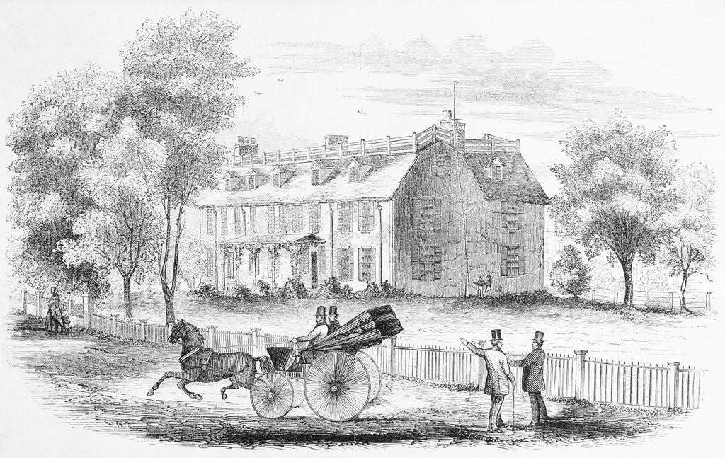 Detail of Illustration of the House of John Adams by Anonymous