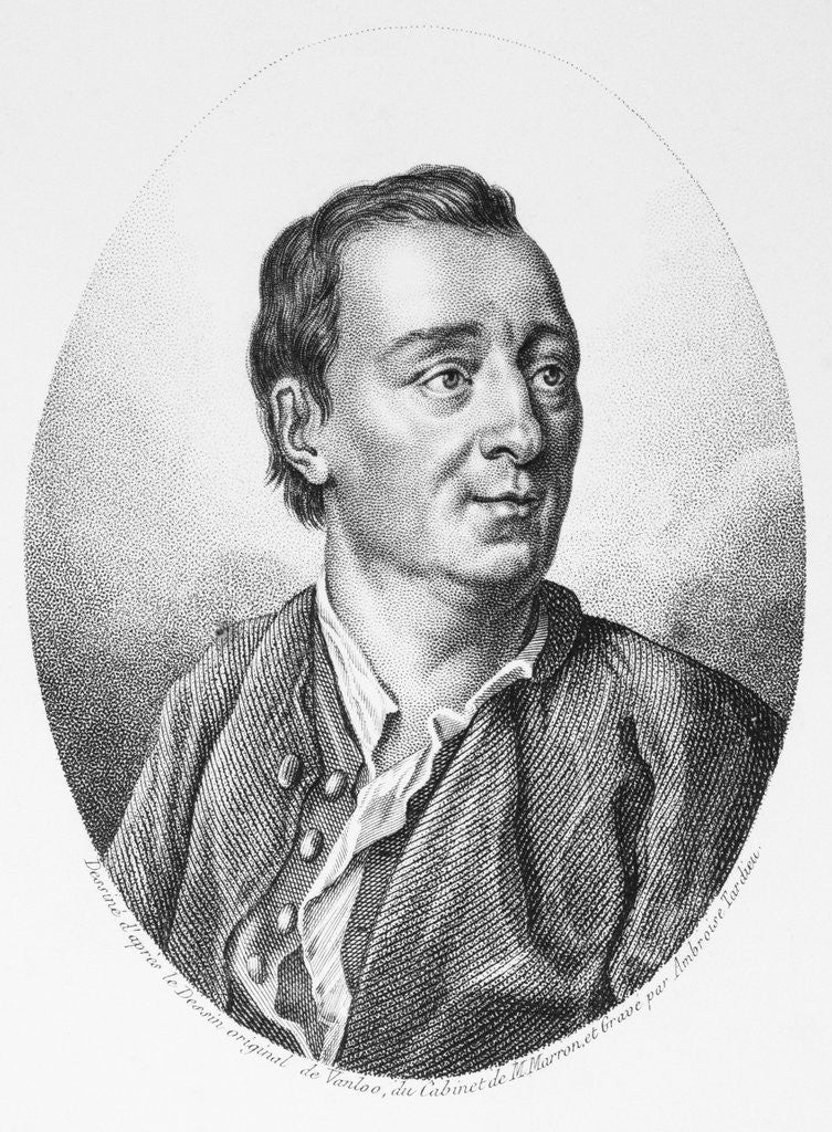 Detail of Portrait of Denis Diderot by Anonymous