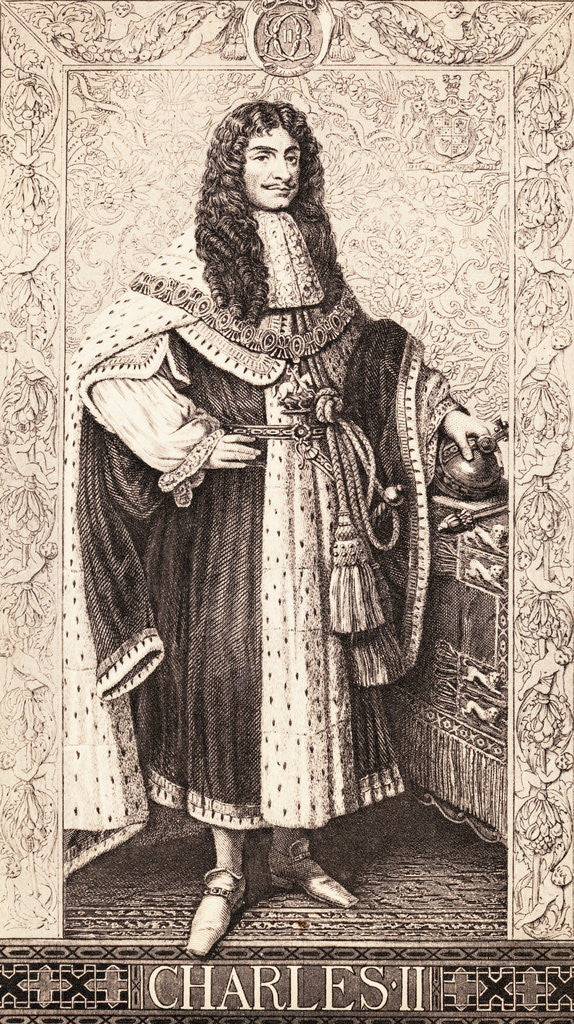 Detail of Charles II of England in Royal Robe by Anonymous