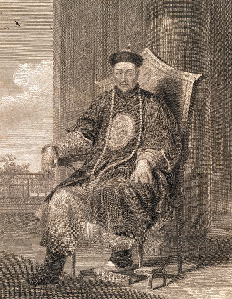 Detail of Portrait of Tchien Lung by Anonymous