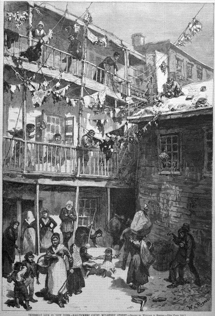 Detail of Illustration of Tenement Dwellers by Anonymous