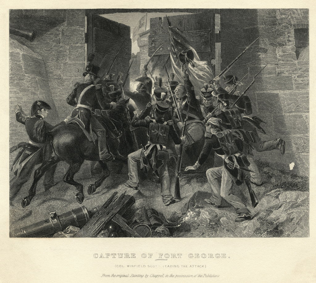 Detail of American Soldier Capture Fort George by Anonymous