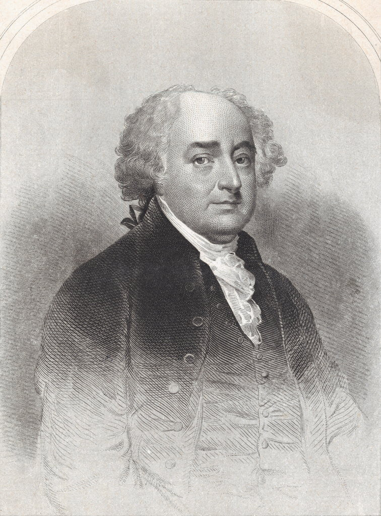 Detail of Illustrated Portrait of John Adams by Anonymous