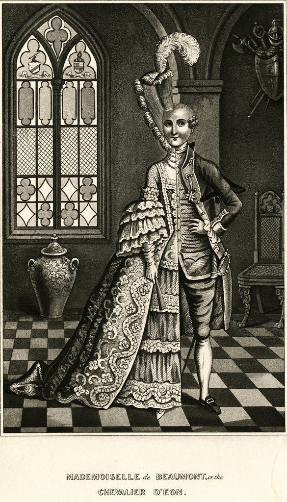 Detail of Charles Genevieve Louis Auguste Timothee D'Eon De Beaumont (1728-1810) by Anonymous