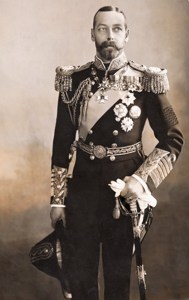 Detail of King George V in Uniform by Corbis