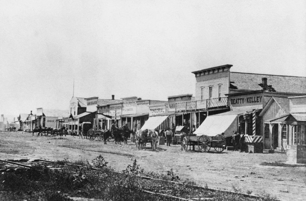 Detail of Street of Early Dodge City by Anonymous