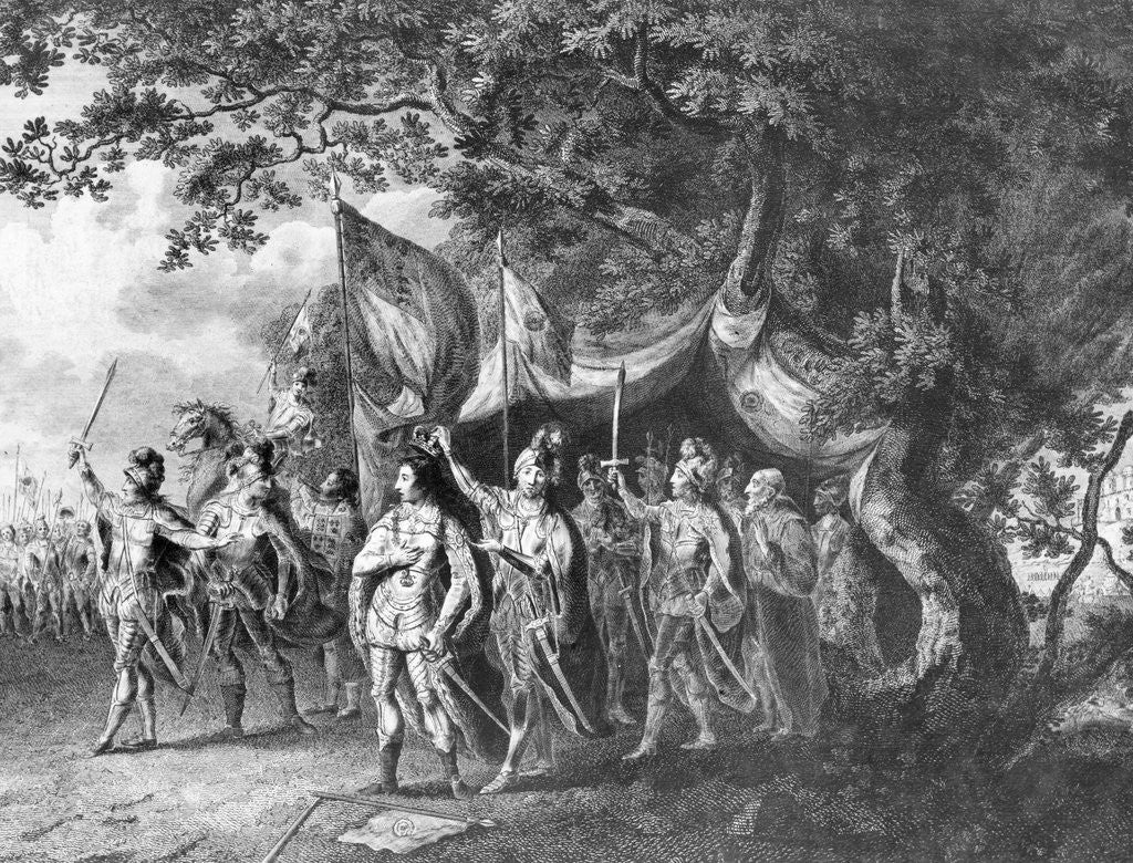 Detail of Crowning Ceremony for Henry VII at Bosworth Field by Anonymous