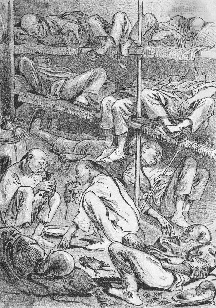 Detail of Cartoon Depicting Chinese in America by Anonymous