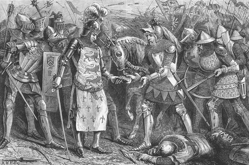 Detail of King of France Surrendering to Edward by Anonymous