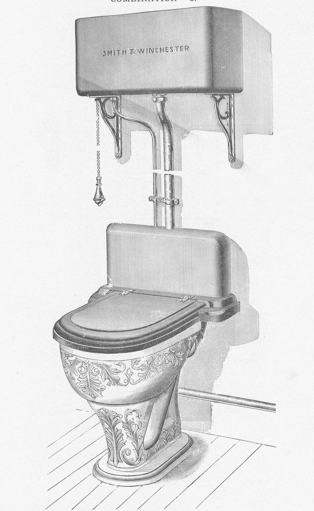 Detail of Advertisement for Toilet by Anonymous