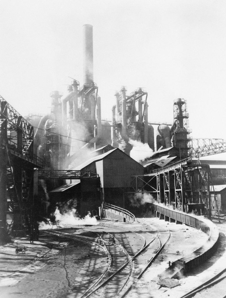 Detail of Blast Furnace at Steel Mill by Anonymous