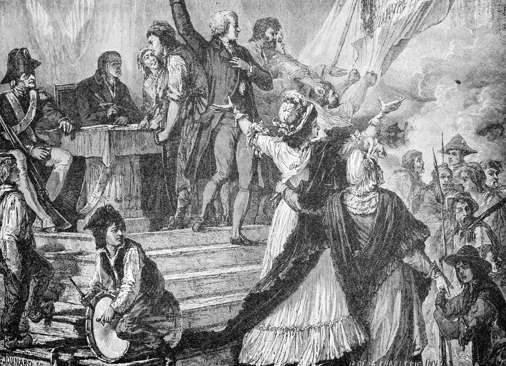 Detail of Drawing Depicting Recruiting Station for French Revolutionaries by Corbis