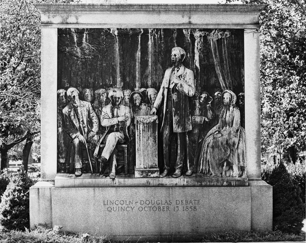 Detail of Close-Up:Lincoln/Douglas Debate Monument by Anonymous