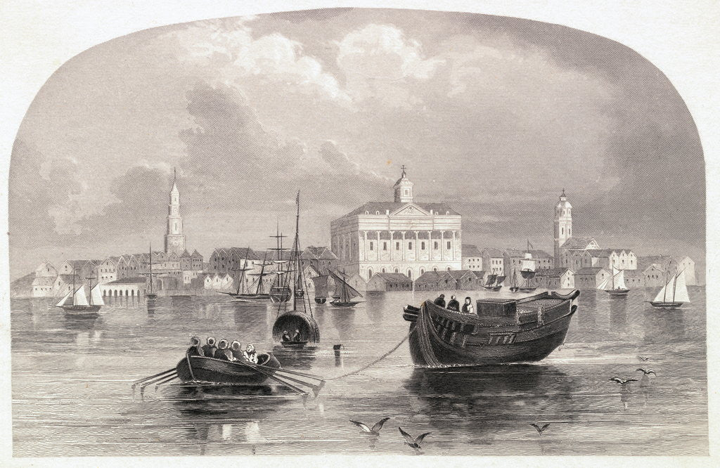 Detail of Boats Along the Edge of Charleston by Anonymous