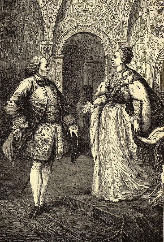 Detail of Denis Diderot and Catherine II 