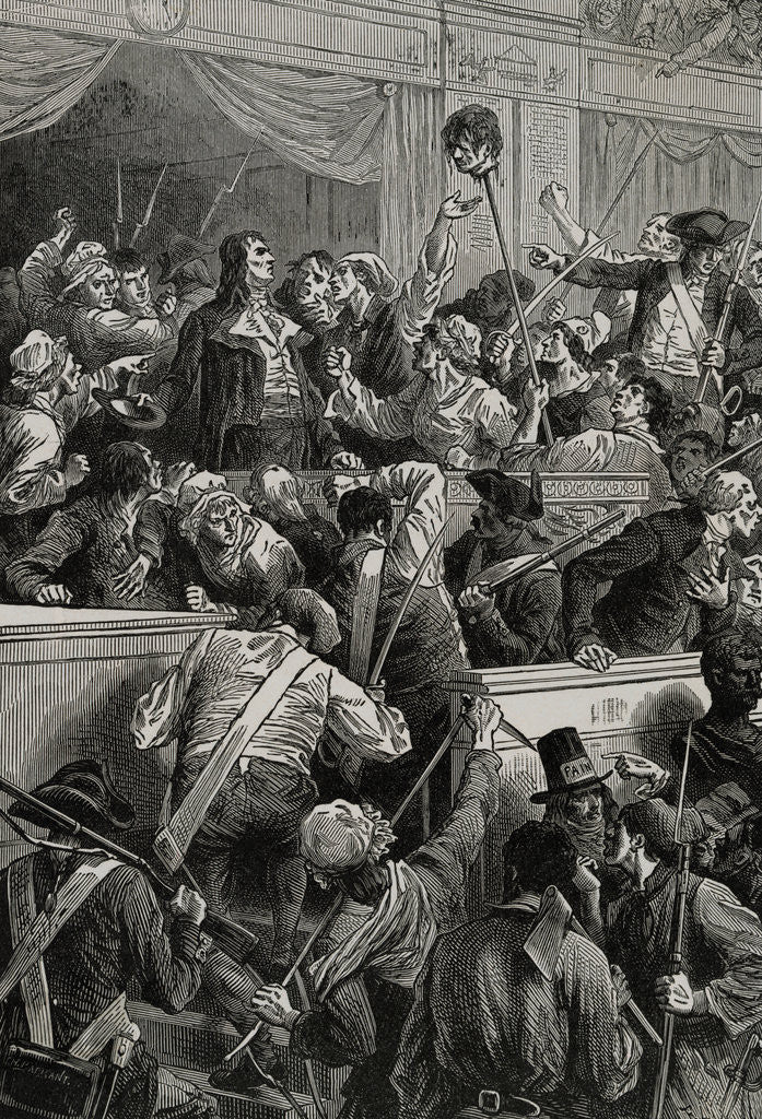 Detail of People Rioting in Convention Hall by Anonymous