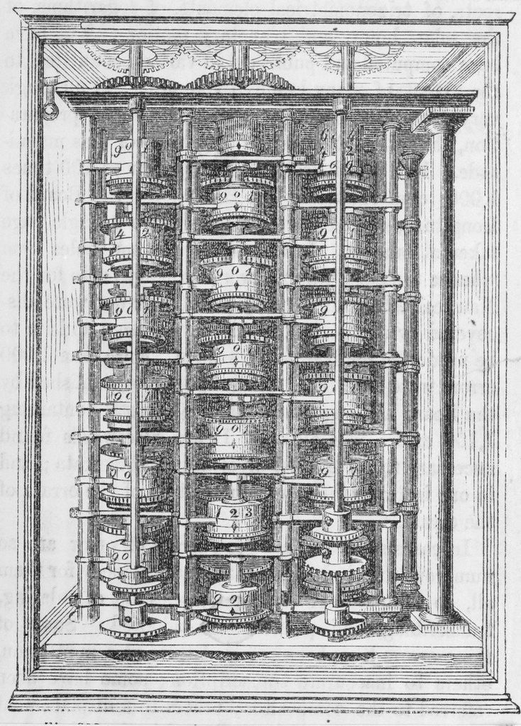Detail of Illustration of the Difference Engine by Anonymous